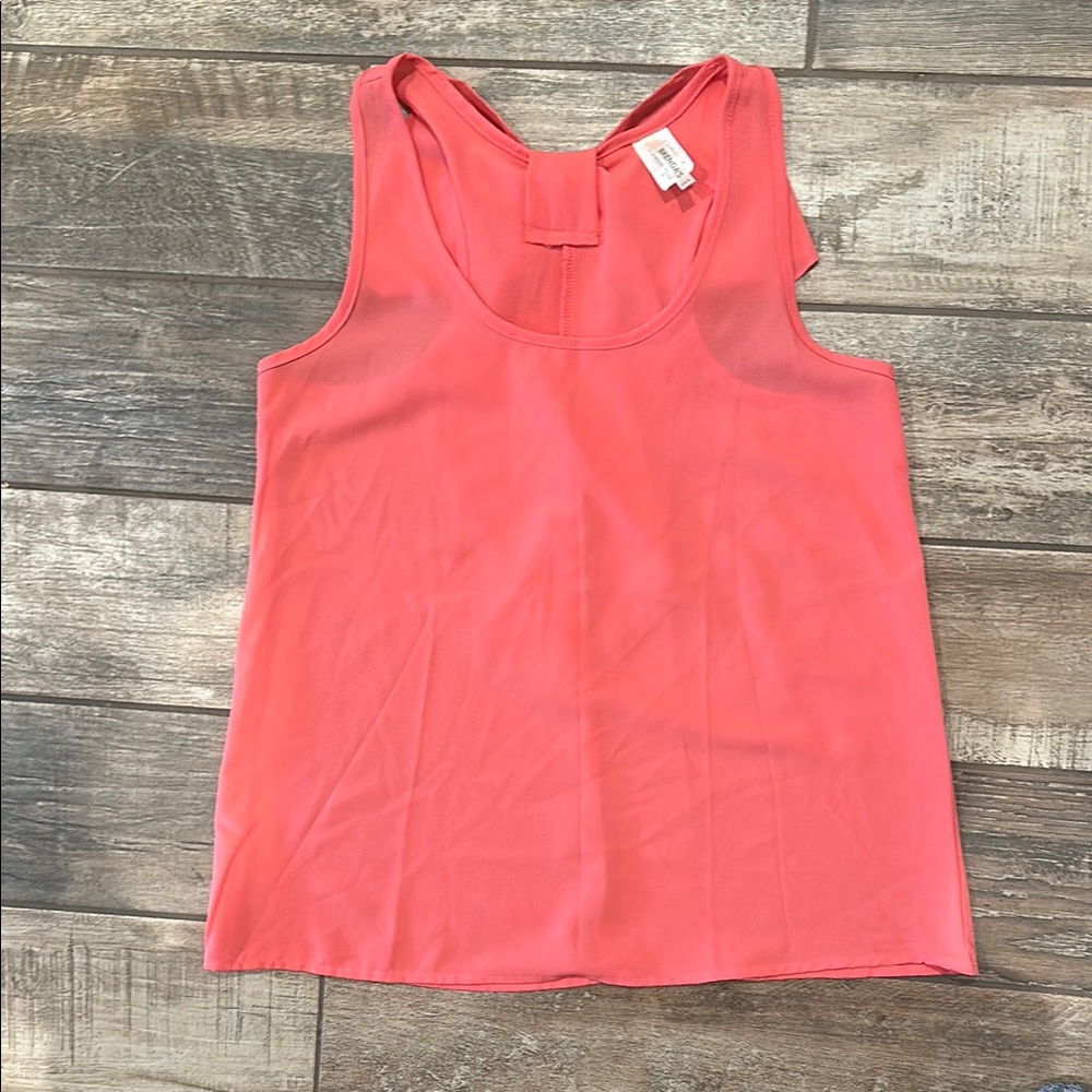 Coral Razorback Tank Top with a bow back